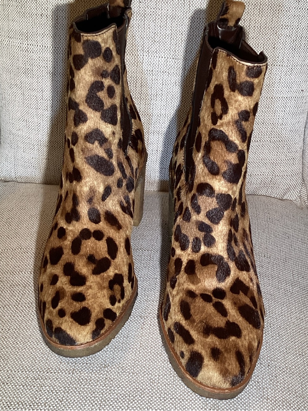 Lauren Ralph Lauren Marianna Leopard Print Women's Ankle Boots size 9